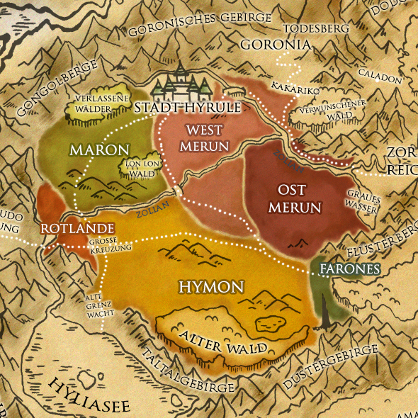 Regionskarte der Hylianischen Steppe